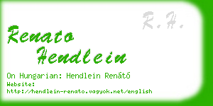 renato hendlein business card